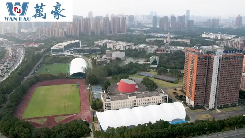 萬豪制造-寧波諾丁漢大學(xué)籃球場(chǎng)、網(wǎng)球場(chǎng)膜結(jié)構(gòu)頂棚