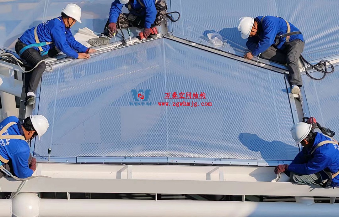 已完工，這個ETFE氣枕商業(yè)天幕閃亮登場！