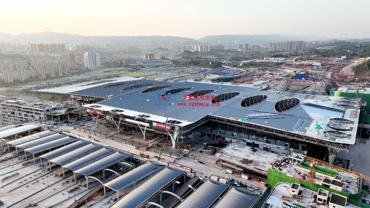 重慶東站站房正在加速建設(shè)，全力繪就項(xiàng)目新篇章