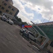 大云鎮(zhèn)政府黨群服務中心膜結(jié)構(gòu)車棚工程施工中